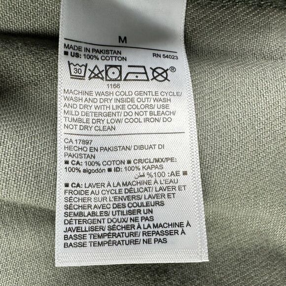 Old Navy Jacket Womens Medium Boyfriend Utility Button Front Casual Layering NEW - Picture 3 of 14